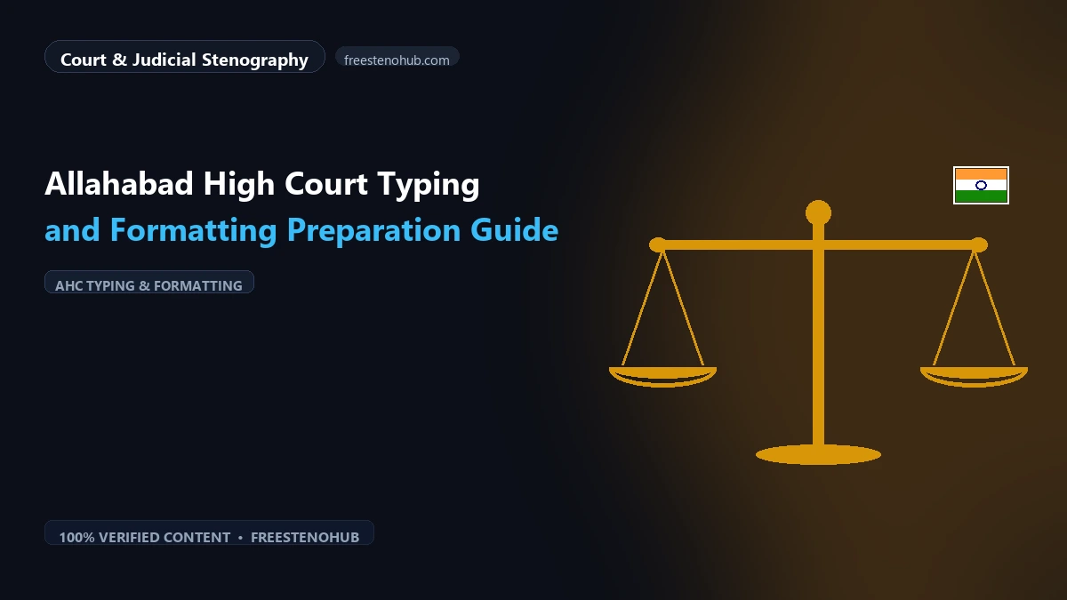 Allahabad High Court Typing and Formatting Preparation Guide