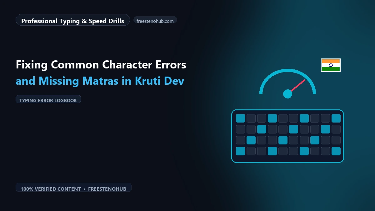 Fixing Common Character Errors and Missing Matras in Kruti Dev