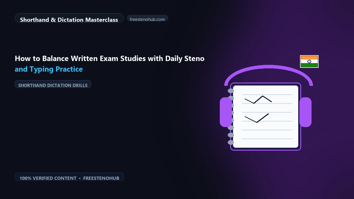 How to Balance Written Exam Studies with Daily Steno and Typing Practice