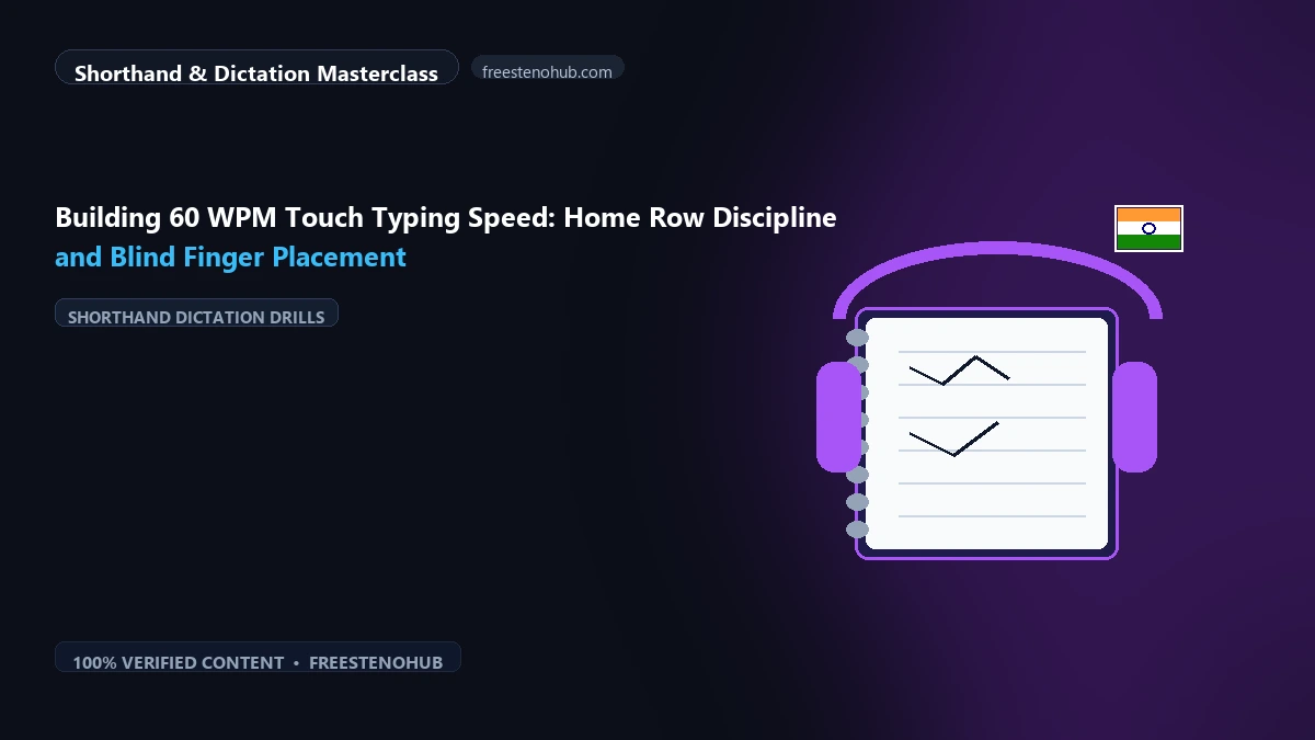 Building 60 WPM Touch Typing Speed: Home Row Discipline and Blind Finger Placement