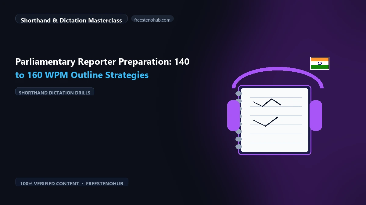 Parliamentary Reporter Preparation: 140 to 160 WPM Outline Strategies