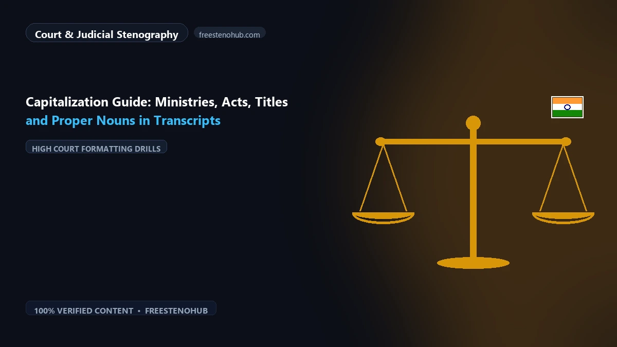 Capitalization Guide: Ministries, Acts, Titles and Proper Nouns in Transcripts