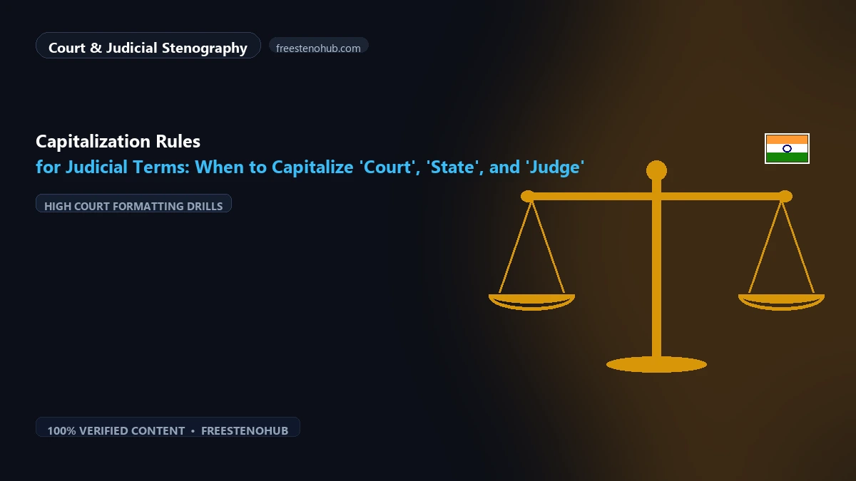 Capitalization Rules for Judicial Terms: When to Capitalize 'Court', 'State', and 'Judge'