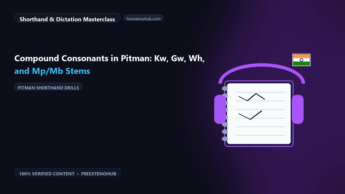 Compound Consonants in Pitman: Kw, Gw, Wh, and Mp/Mb Stems