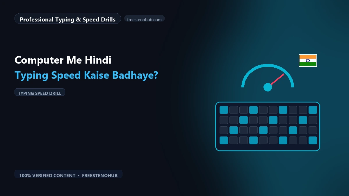 Computer Me Hindi Typing Speed Kaise Badhaye?