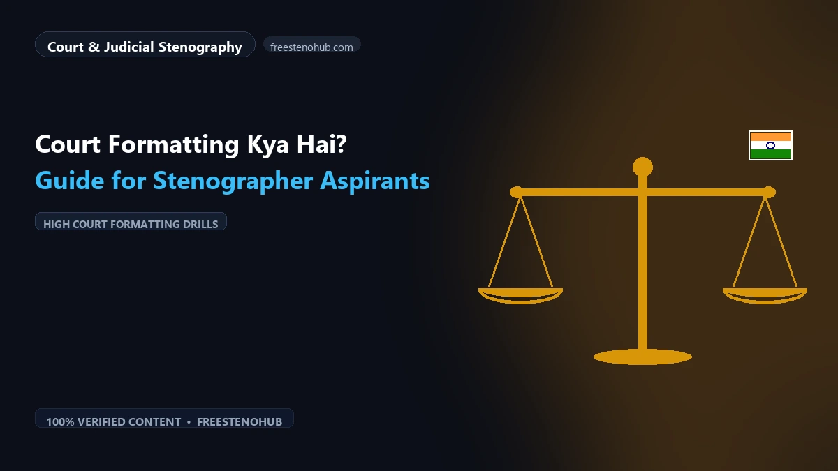 Court Formatting Kya Hai? Guide for Stenographer Aspirants
