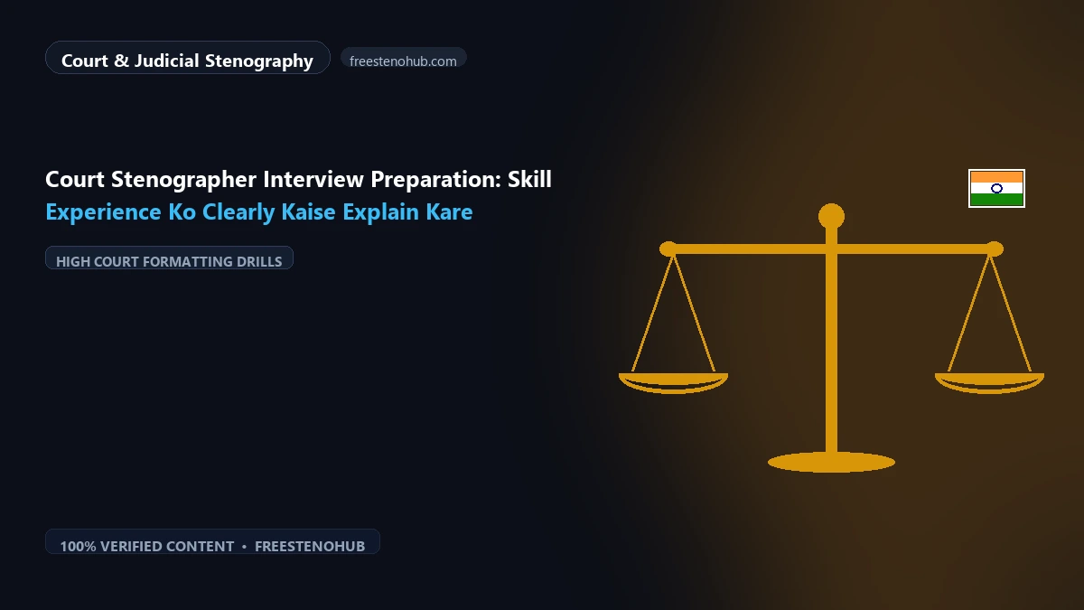 Court Stenographer Interview Preparation: Skill Experience Ko Clearly Kaise Explain Kare