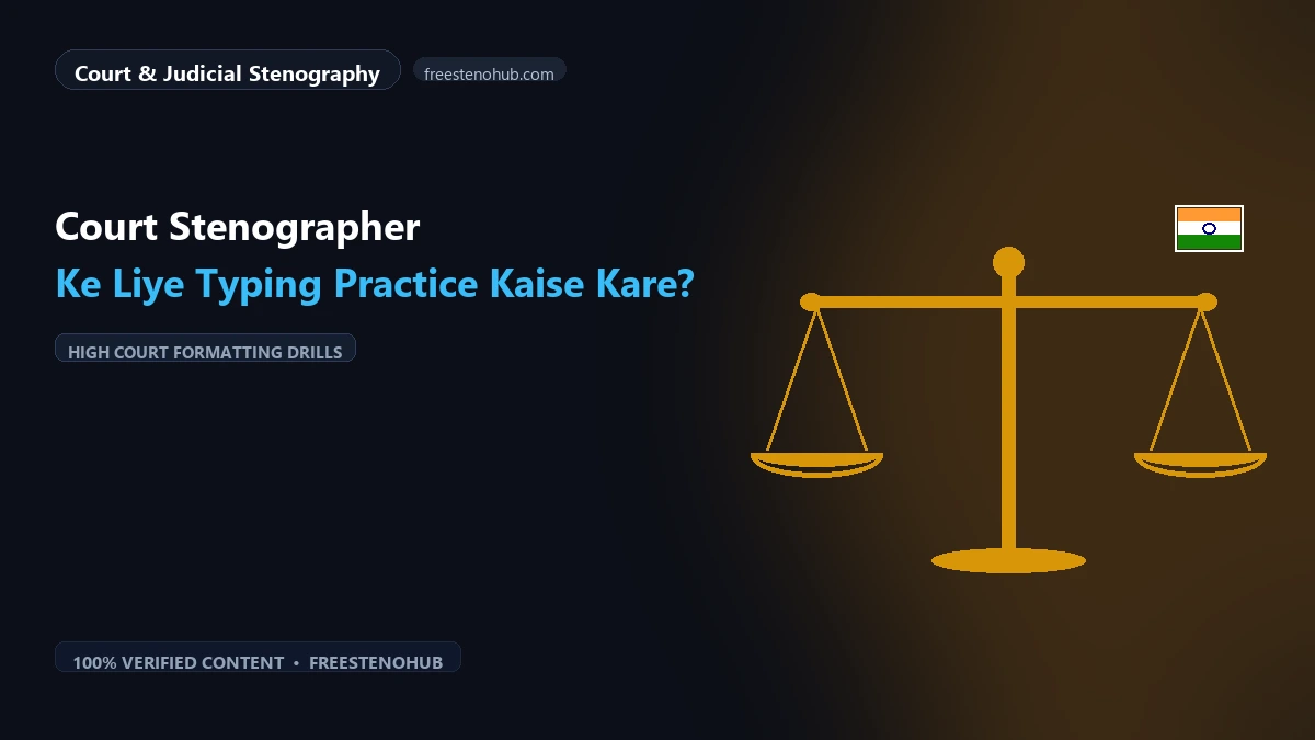 Court Stenographer Ke Liye Typing Practice Kaise Kare?