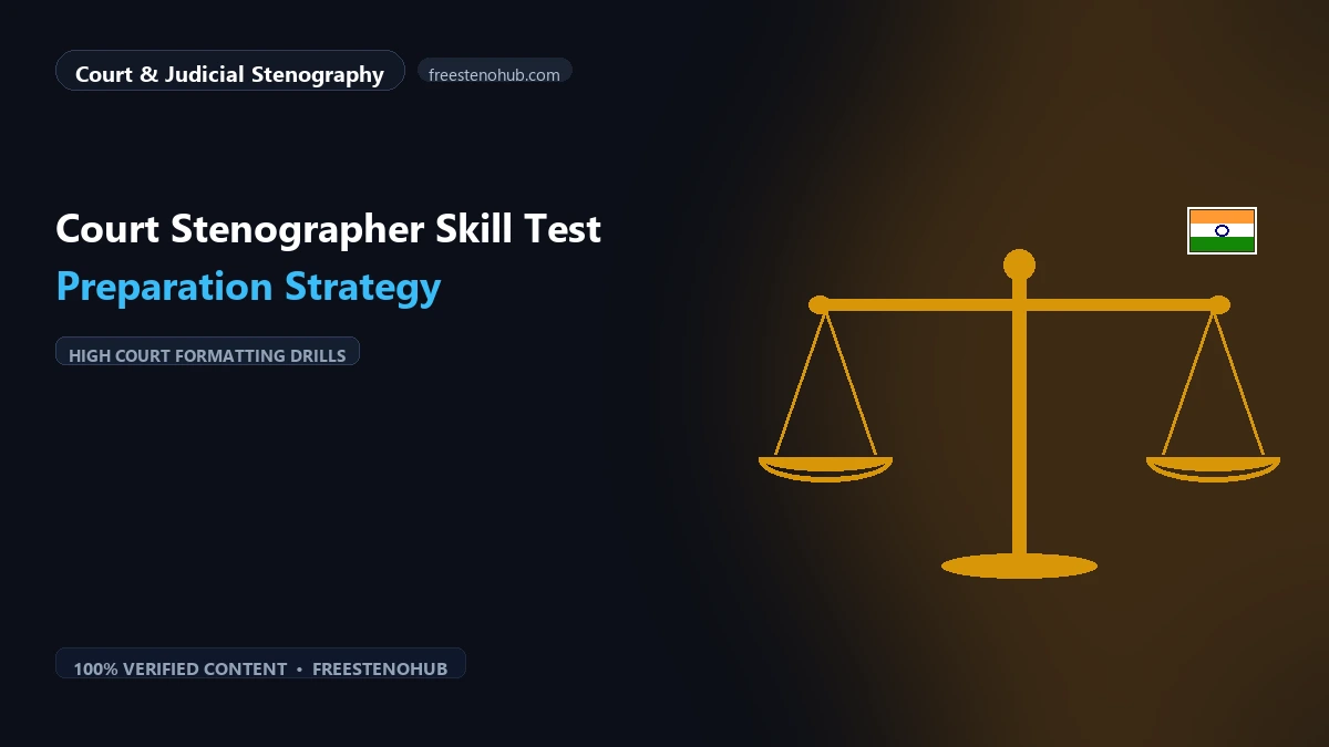 Court Stenographer Skill Test Preparation Strategy