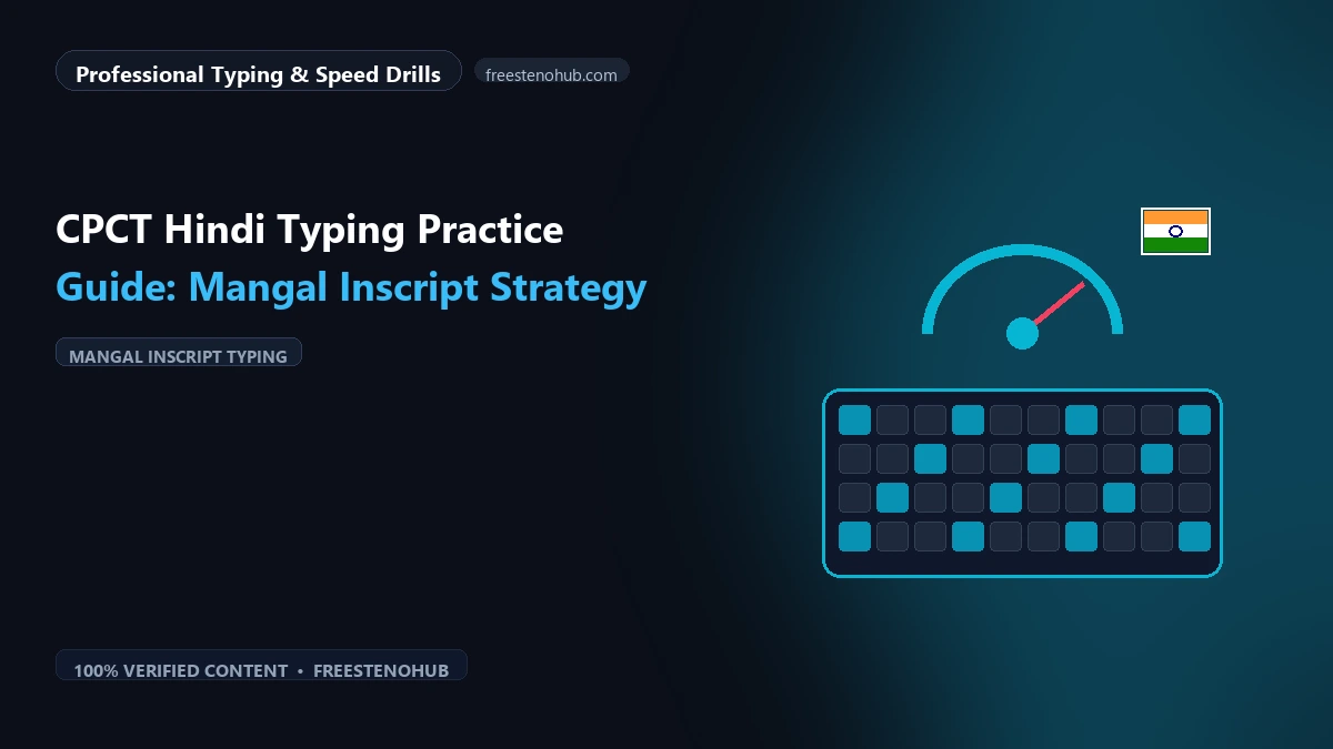 CPCT Hindi Typing Practice Guide: Mangal Inscript Strategy