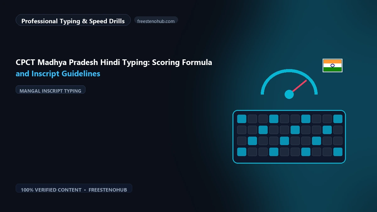 CPCT Madhya Pradesh Hindi Typing: Scoring Formula and Inscript Guidelines