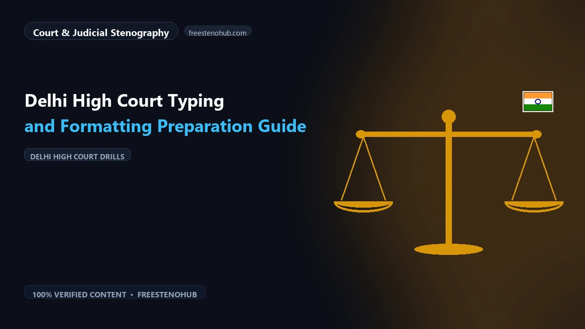 Delhi High Court Typing and Formatting Preparation Guide
