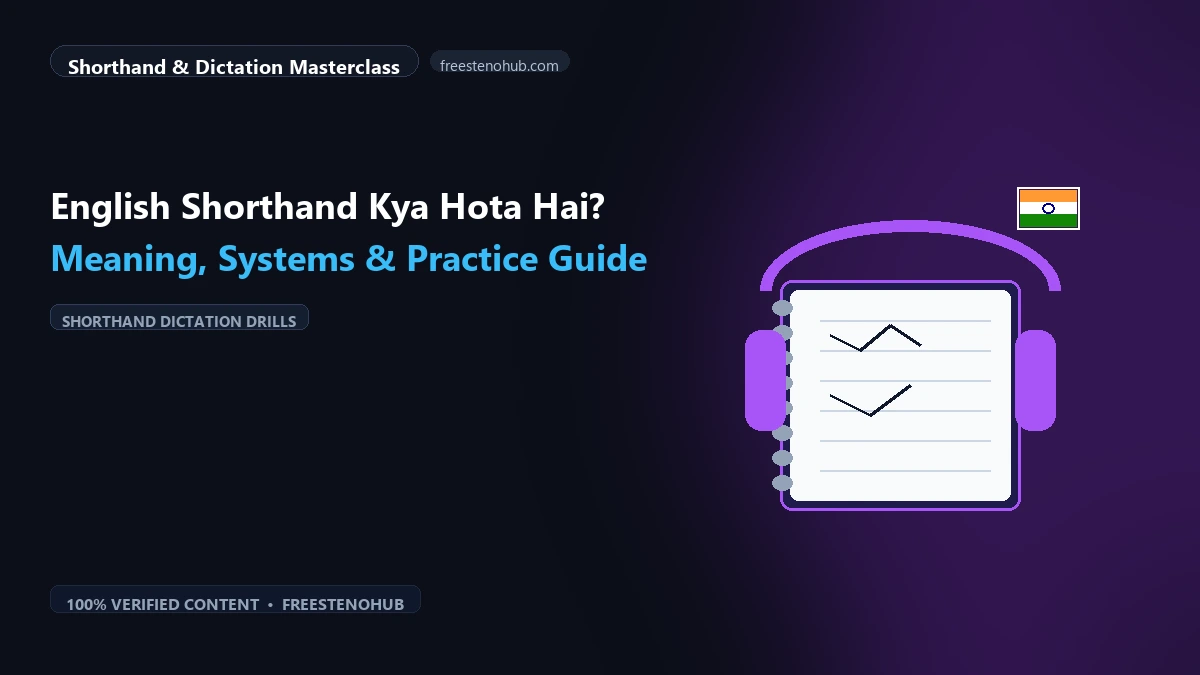 English Shorthand Kya Hota Hai? Meaning, Systems & Practice Guide