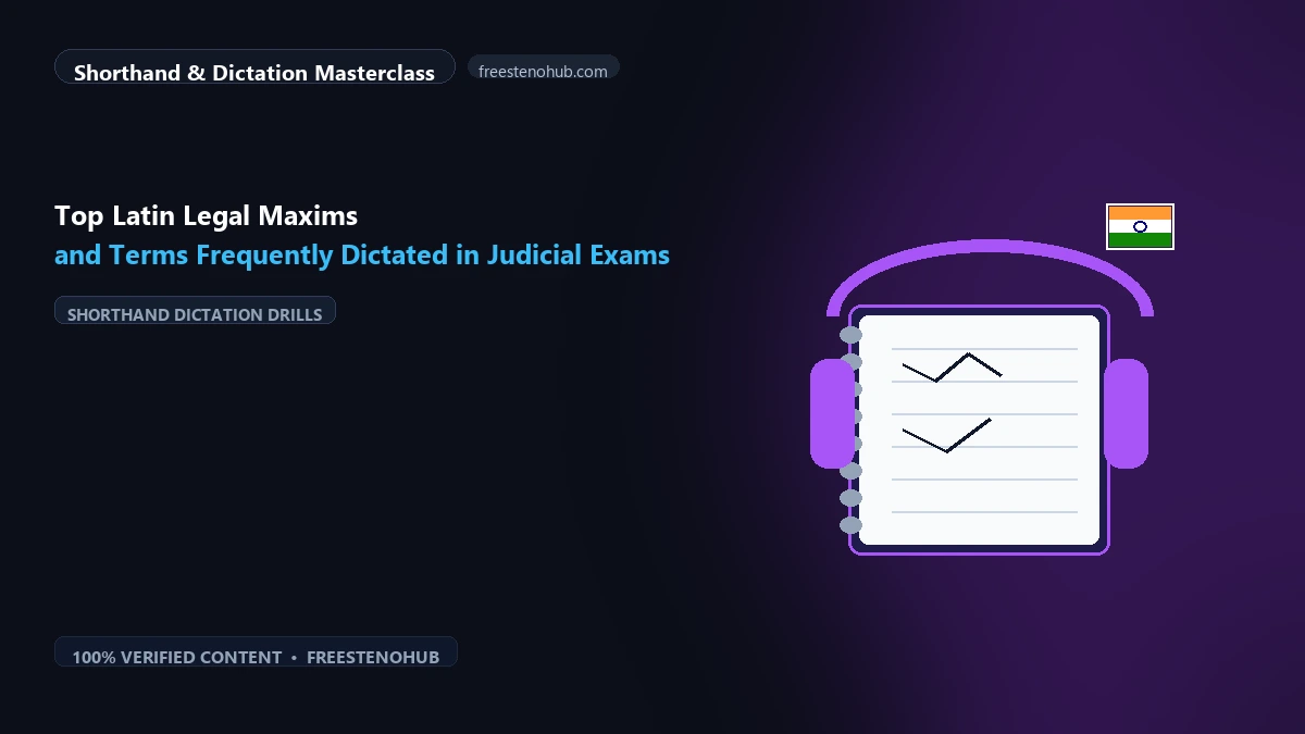 Top Latin Legal Maxims and Terms Frequently Dictated in Judicial Exams