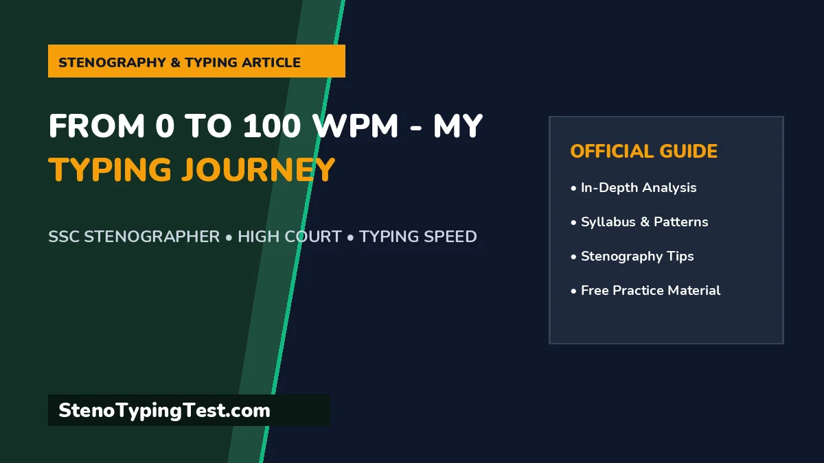 From 0 to 100 WPM - My Typing Journey