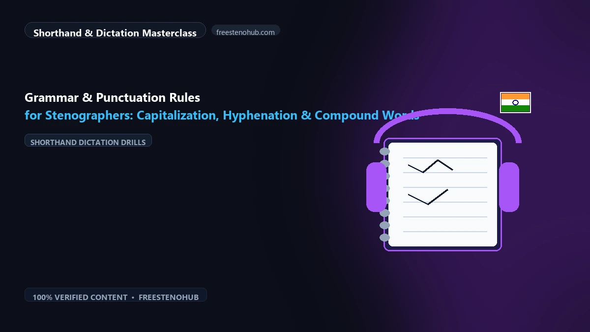 Grammar & Punctuation Rules for Stenographers: Capitalization, Hyphenation & Compound Words