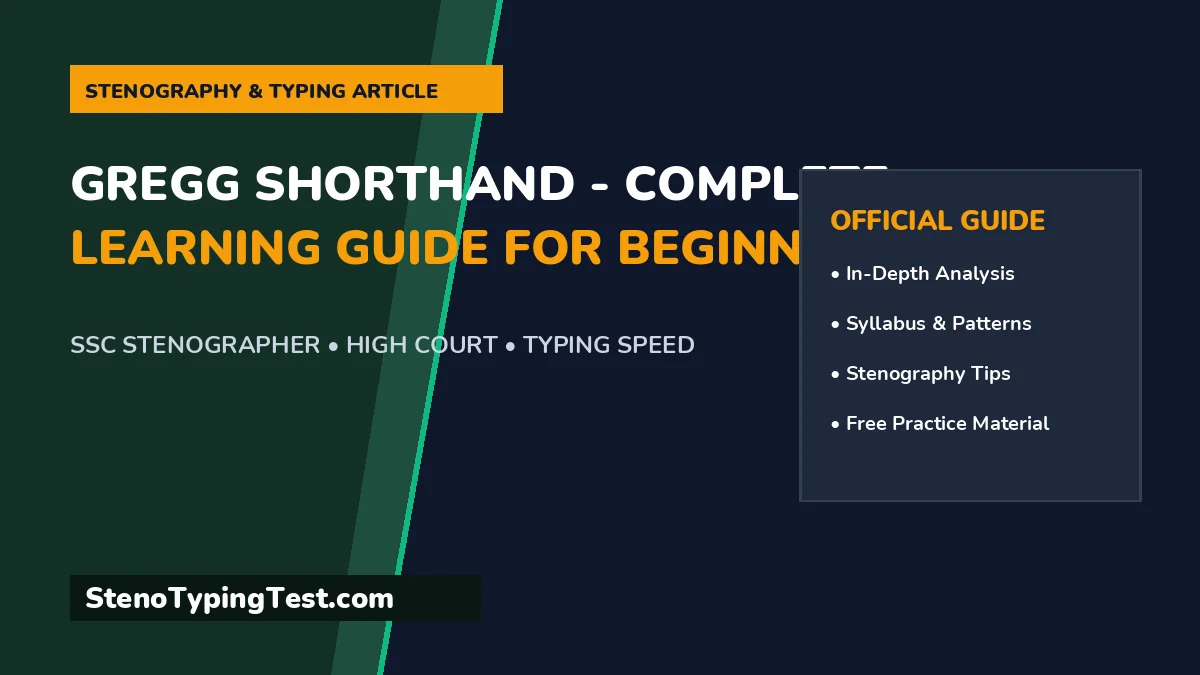 Gregg Shorthand - Complete Learning Guide for Beginners
