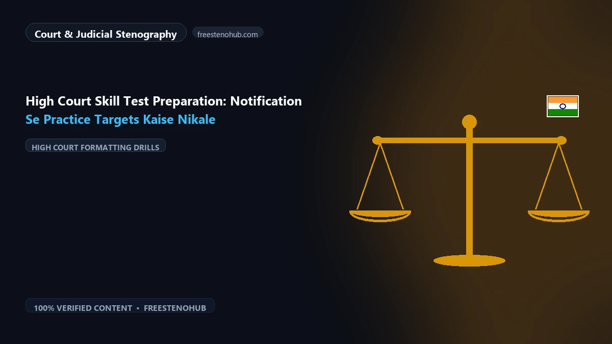 High Court Skill Test Preparation: Notification Se Practice Targets Kaise Nikale