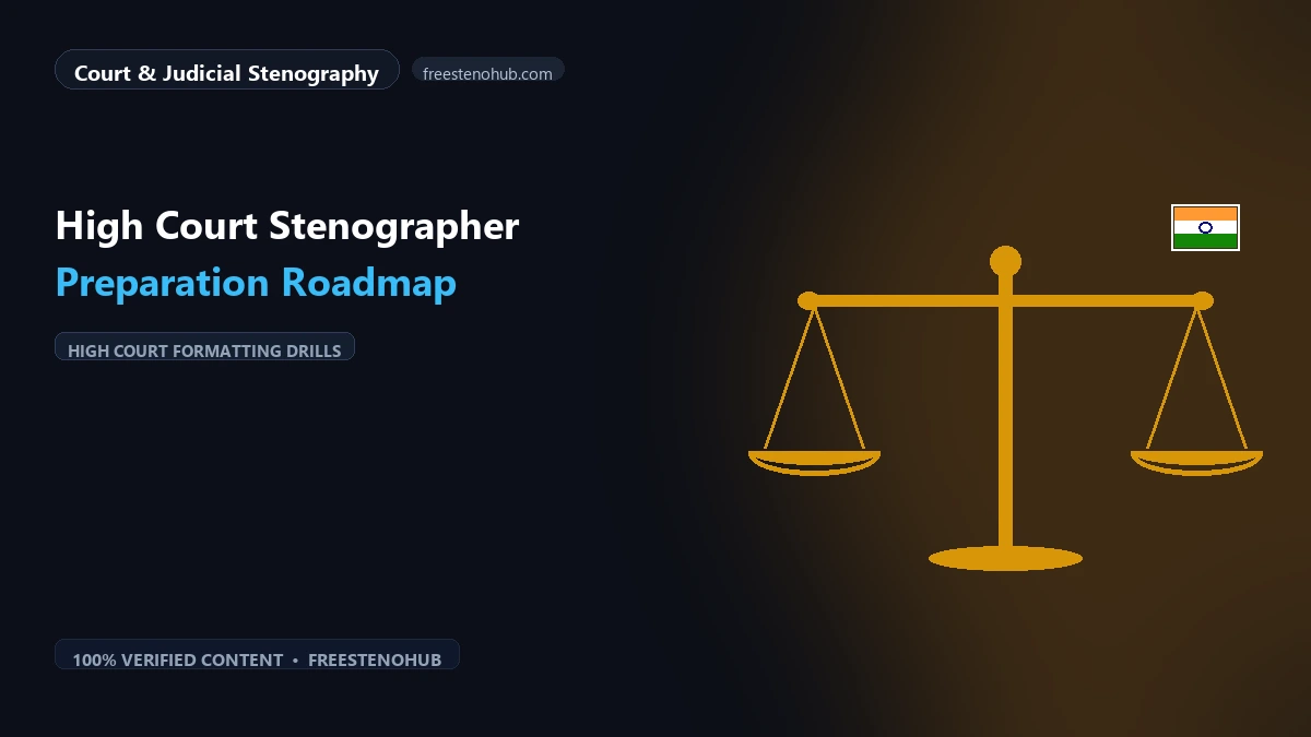 High Court Stenographer Preparation Roadmap