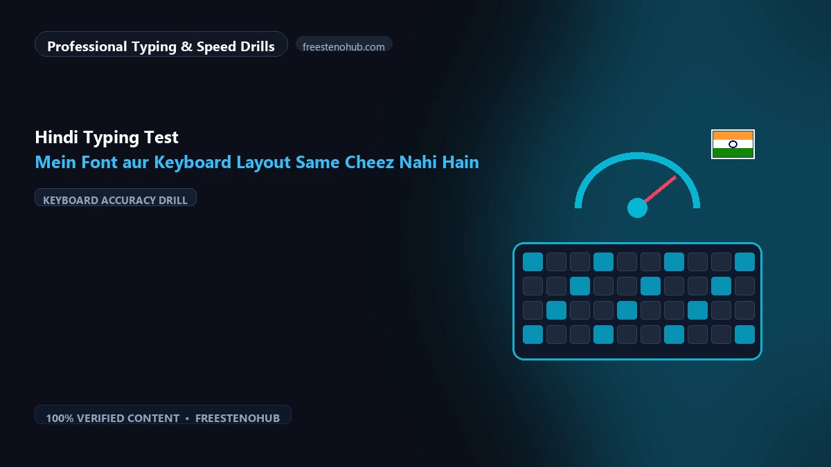 Hindi Typing Test Mein Font aur Keyboard Layout Same Cheez Nahi Hain