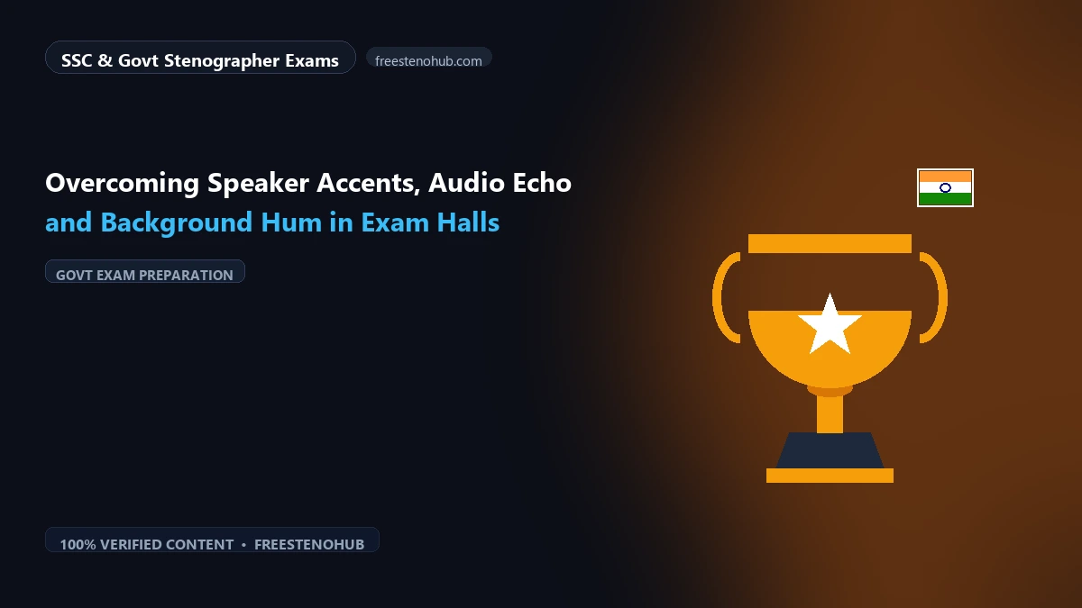 Overcoming Speaker Accents, Audio Echo and Background Hum in Exam Halls