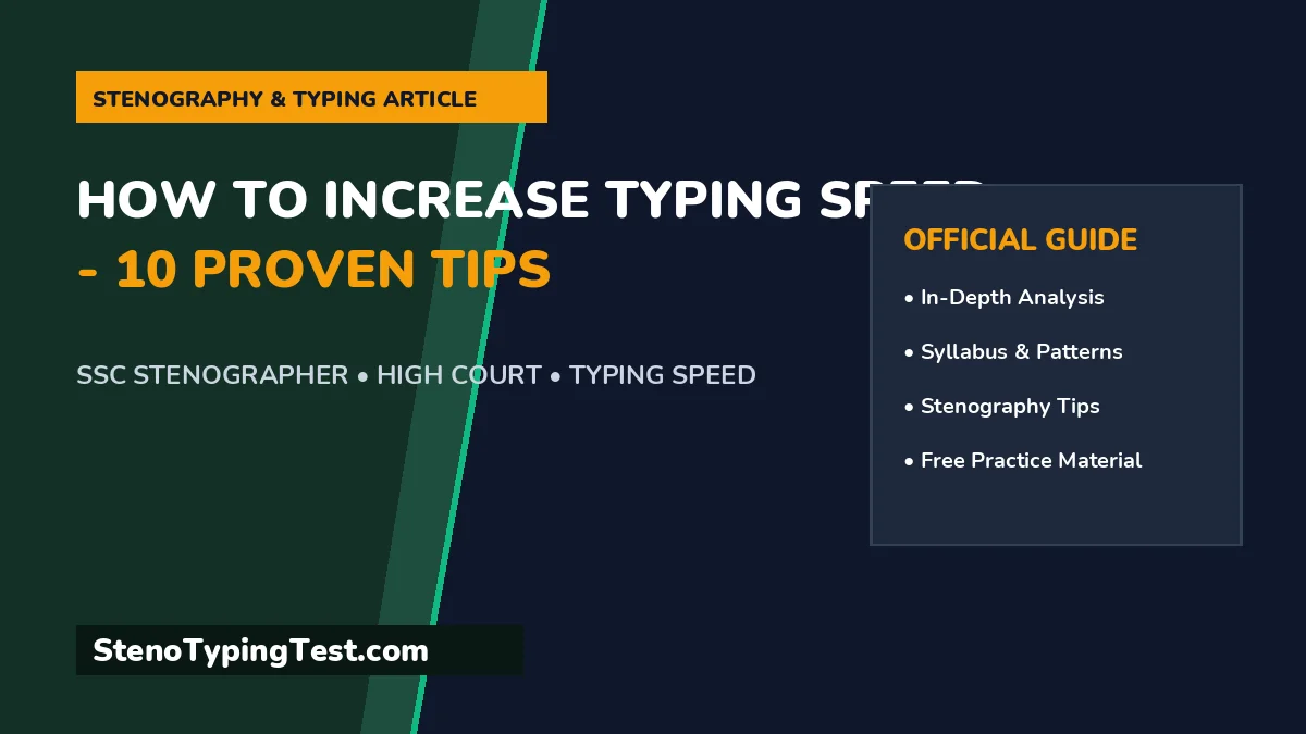 How to Increase Typing Speed - 10 Proven Tips