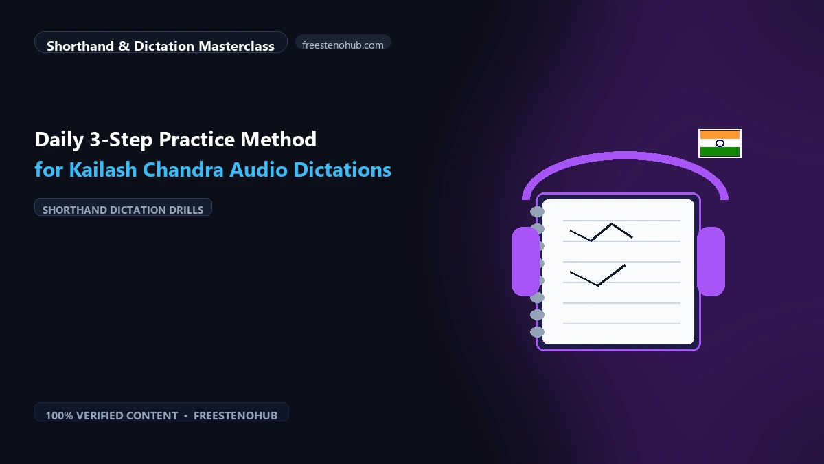 Daily 3-Step Practice Method for Kailash Chandra Audio Dictations