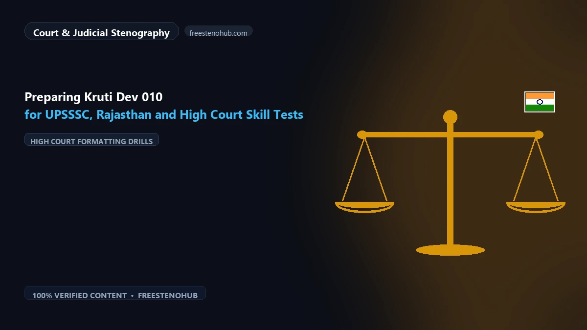Preparing Kruti Dev 010 for UPSSSC, Rajasthan and High Court Skill Tests