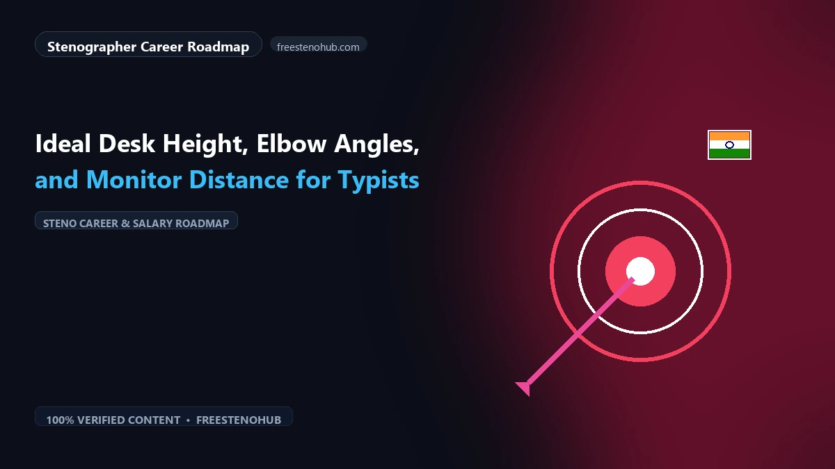 Ideal Desk Height, Elbow Angles, and Monitor Distance for Typists