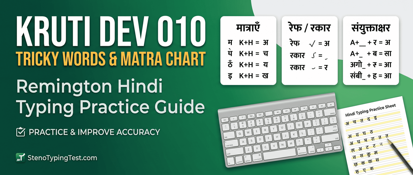 Kruti Dev Tricky Words Chart – Remington Hindi Typing Guide