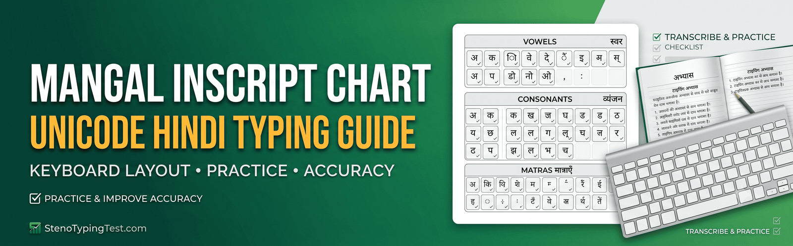 Mangal Inscript Chart – Unicode Hindi Typing Guide