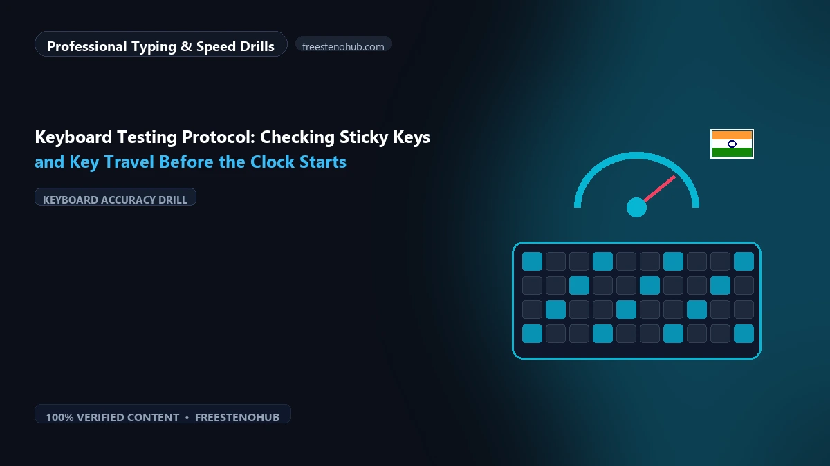 Keyboard Testing Protocol: Checking Sticky Keys and Key Travel Before the Clock Starts