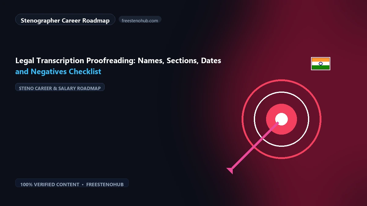 Legal Transcription Proofreading: Names, Sections, Dates and Negatives Checklist