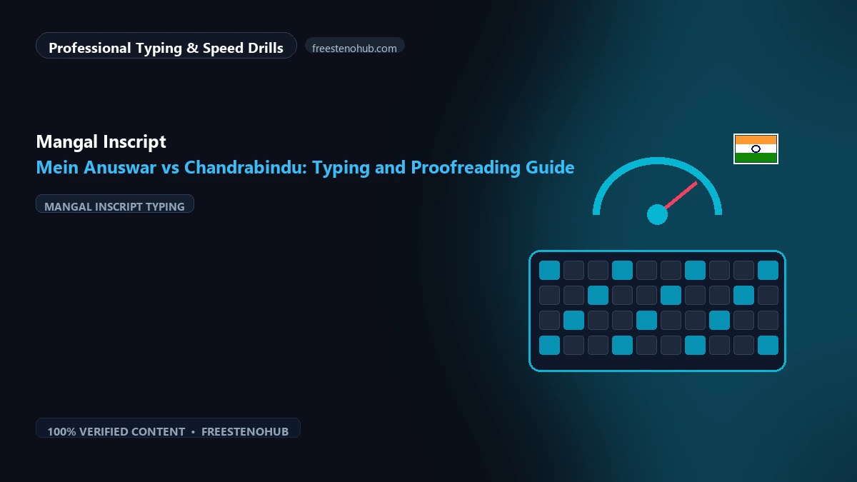 Mangal Inscript Mein Anuswar vs Chandrabindu: Typing and Proofreading Guide