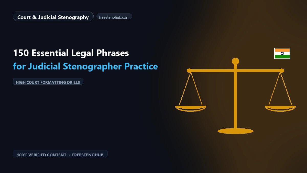 150 Essential Legal Phrases for Judicial Stenographer Practice