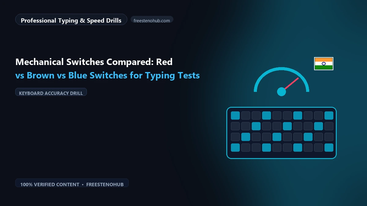 Mechanical Switches Compared: Red vs Brown vs Blue Switches for Typing Tests