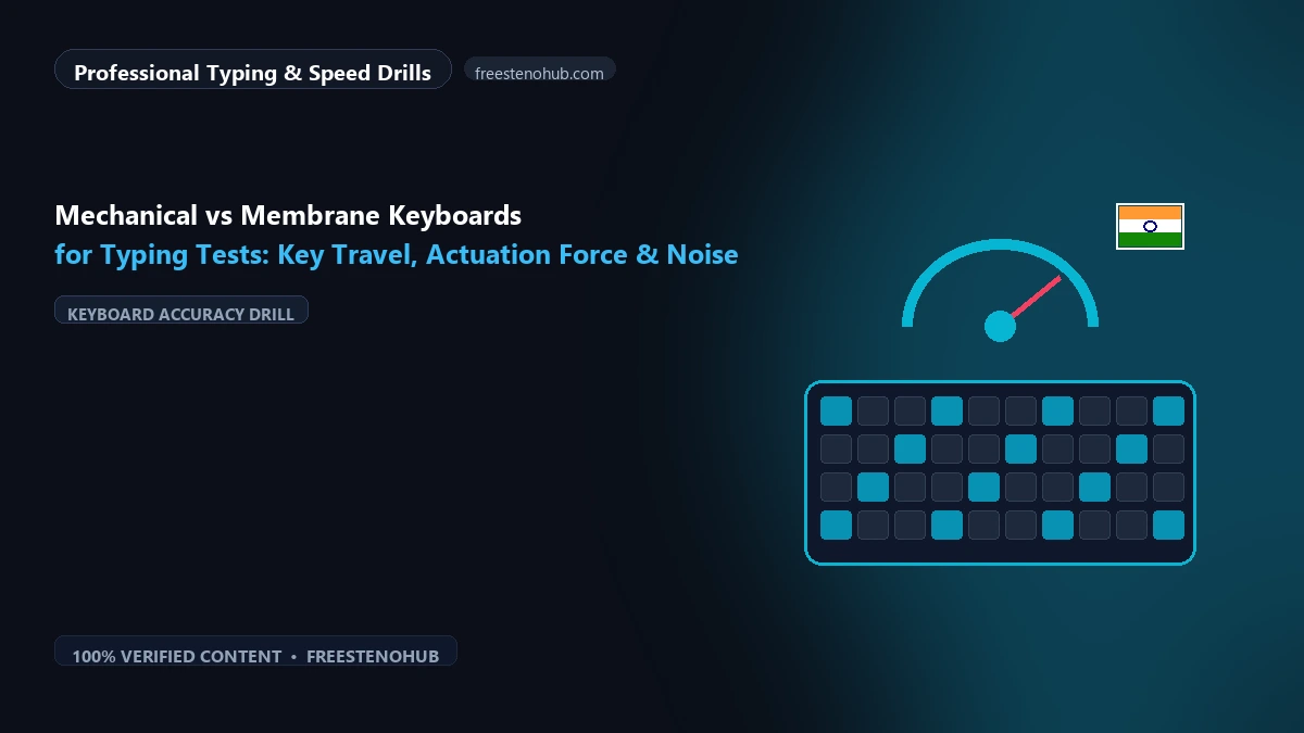 Mechanical vs Membrane Keyboards for Typing Tests: Key Travel, Actuation Force & Noise