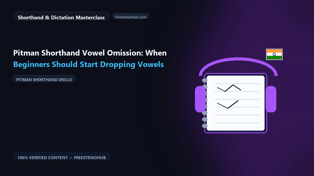 Pitman Shorthand Vowel Omission: When Beginners Should Start Dropping Vowels