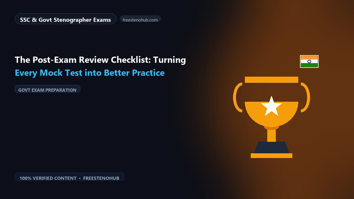 The Post-Exam Review Checklist: Turning Every Mock Test into Better Practice