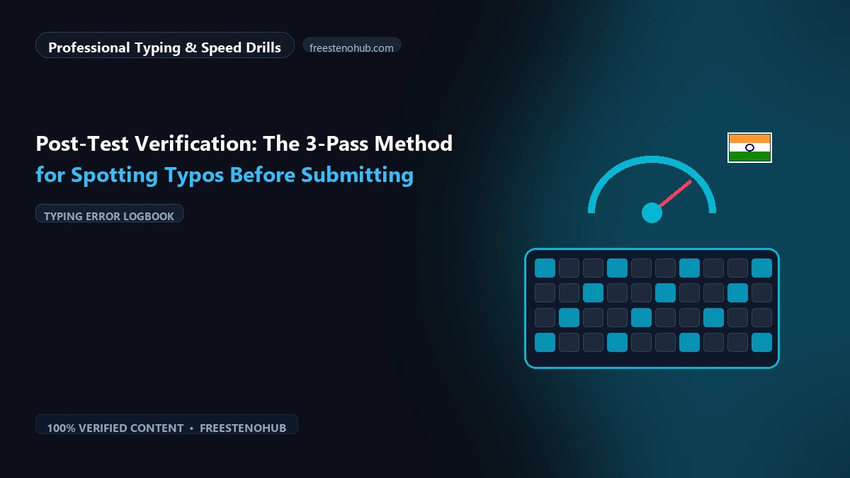 Post-Test Verification: The 3-Pass Method for Spotting Typos Before Submitting