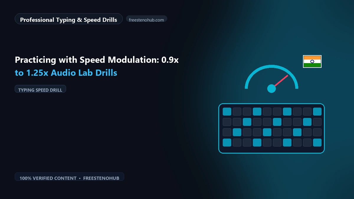 Practicing with Speed Modulation: 0.9x to 1.25x Audio Lab Drills