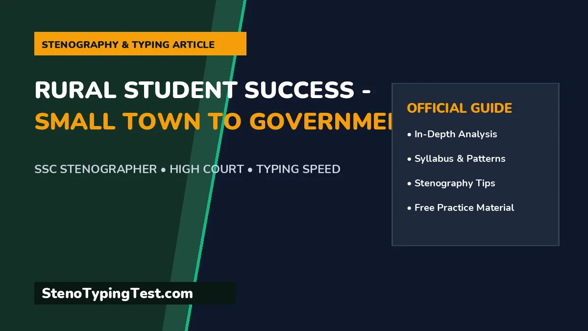 Rural Student Success - Small Town to Government Job