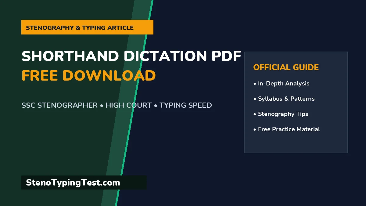 Shorthand Dictation PDF - Free Download