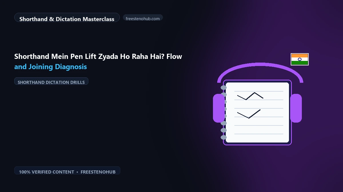 Shorthand Mein Pen Lift Zyada Ho Raha Hai? Flow and Joining Diagnosis