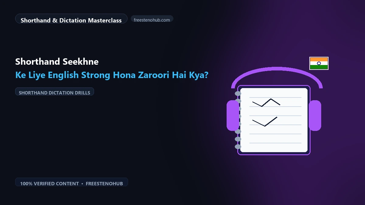 Shorthand Seekhne Ke Liye English Strong Hona Zaroori Hai Kya?