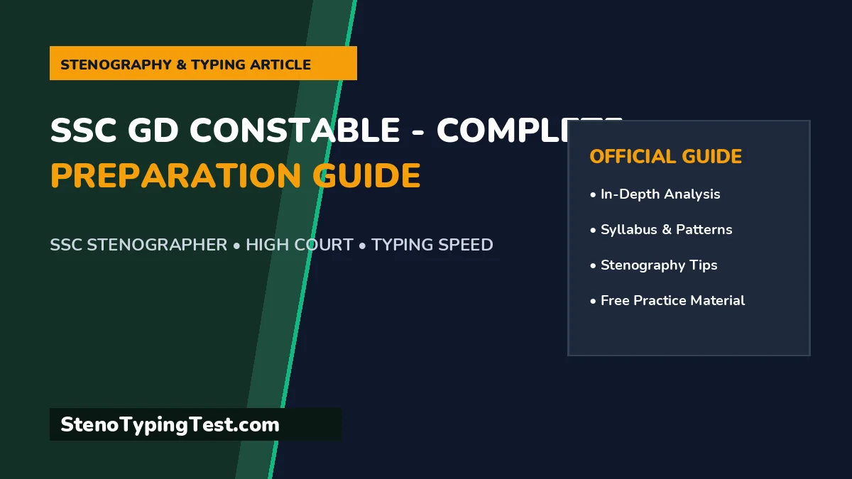 SSC GD Constable - Complete Preparation Guide
