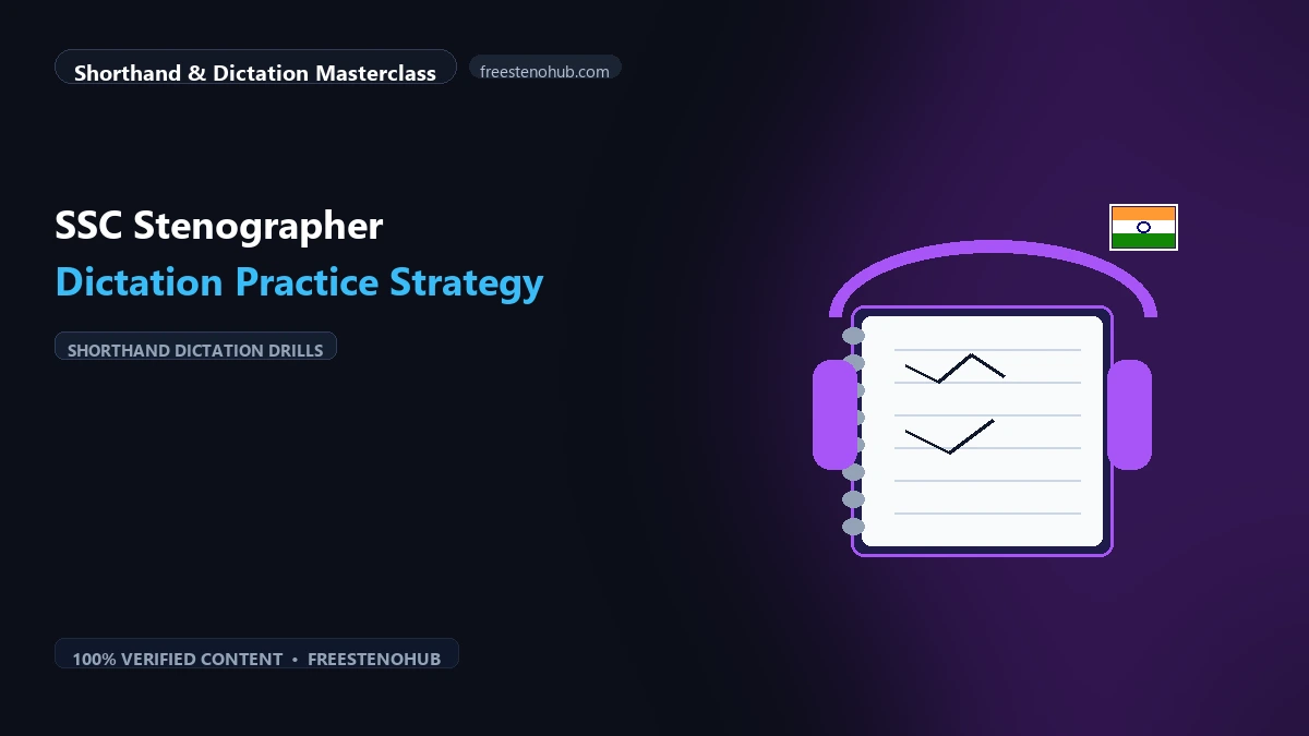 SSC Stenographer Dictation Practice Strategy