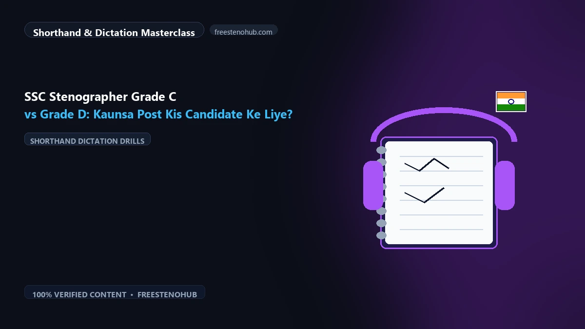 SSC Stenographer Grade C vs Grade D: Kaunsa Post Kis Candidate Ke Liye?