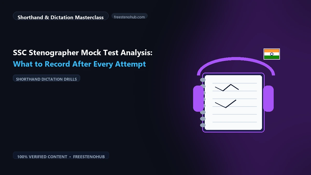 SSC Stenographer Mock Test Analysis: What to Record After Every Attempt