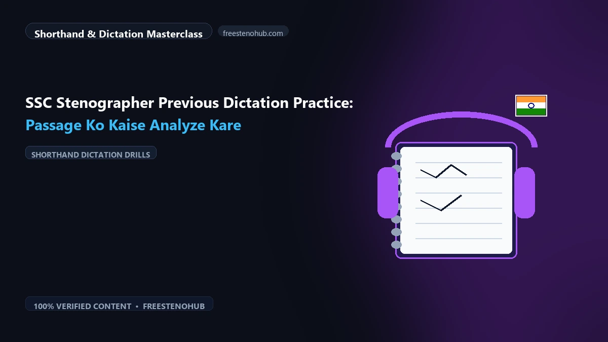 SSC Stenographer Previous Dictation Practice: Passage Ko Kaise Analyze Kare
